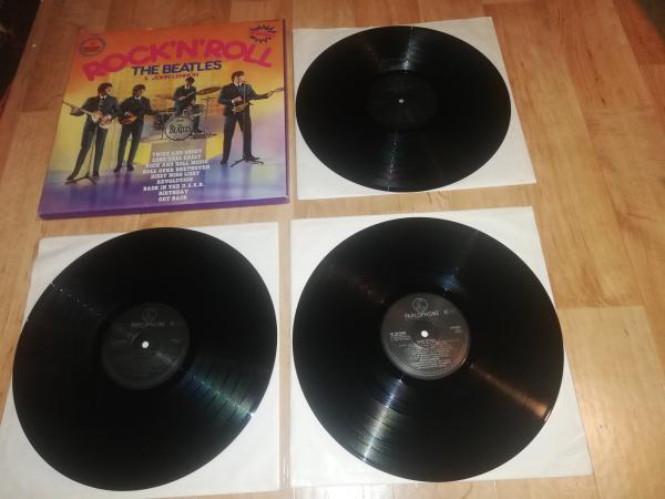 The Beatles & John Lennon Rock`N`Roll 1981 Parlophone 4M 128-54086 Europäische Pressung Dreifach LP Box NM/VG+