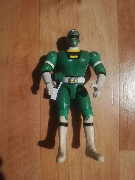 Power Rangers Mighty Morphin Turbo Rescue Green ohne Waffe 14 cm 1997 Bandai