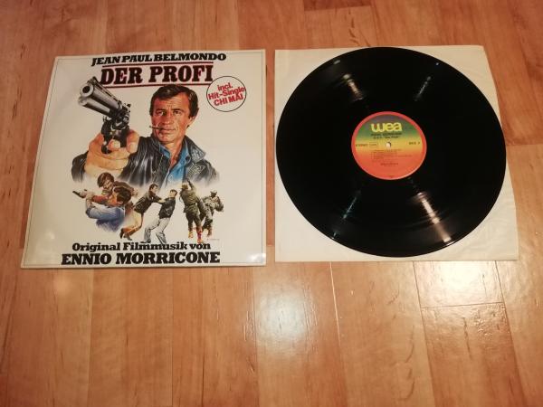 Der Profi Jean Paul Belmondo Original Filmmusik von Ennio Morricone 1982 WEA 58434(Leichter Abriss auf Rückseite)